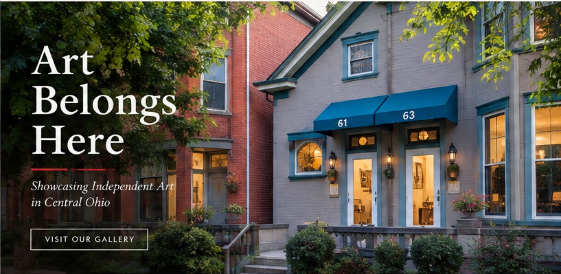 C Squared Galleries exterior — Art Belongs Here. Showcasing Independent Art in Central Ohio.